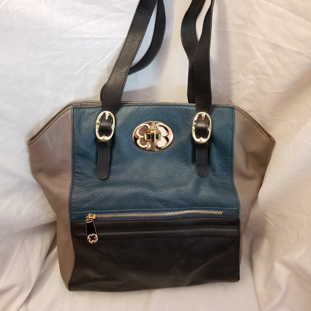Emma Fox Classics vertical tote color block